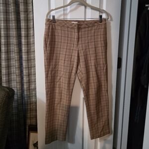 Women's Tan Plaid Pants